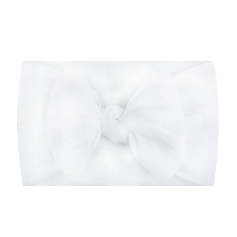 Kids Bow Hair Ties Soft Cotton Headwear