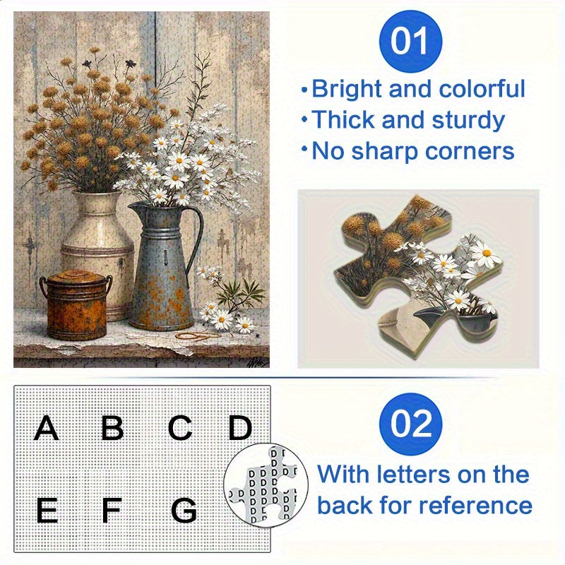 Vintage Floral Jigsaw Puzzle for Adults