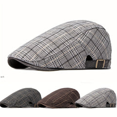 Plaid Beret Artist Caps Casual Hat