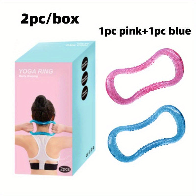 2 PCS Yoga Rings for Home or Gym Workout Strengthen Chest Thighs Arms