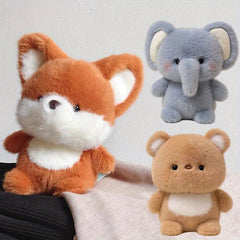 1pc Fox Plush Toy Soft Brown & Stuffed Animal Mixed Colors
