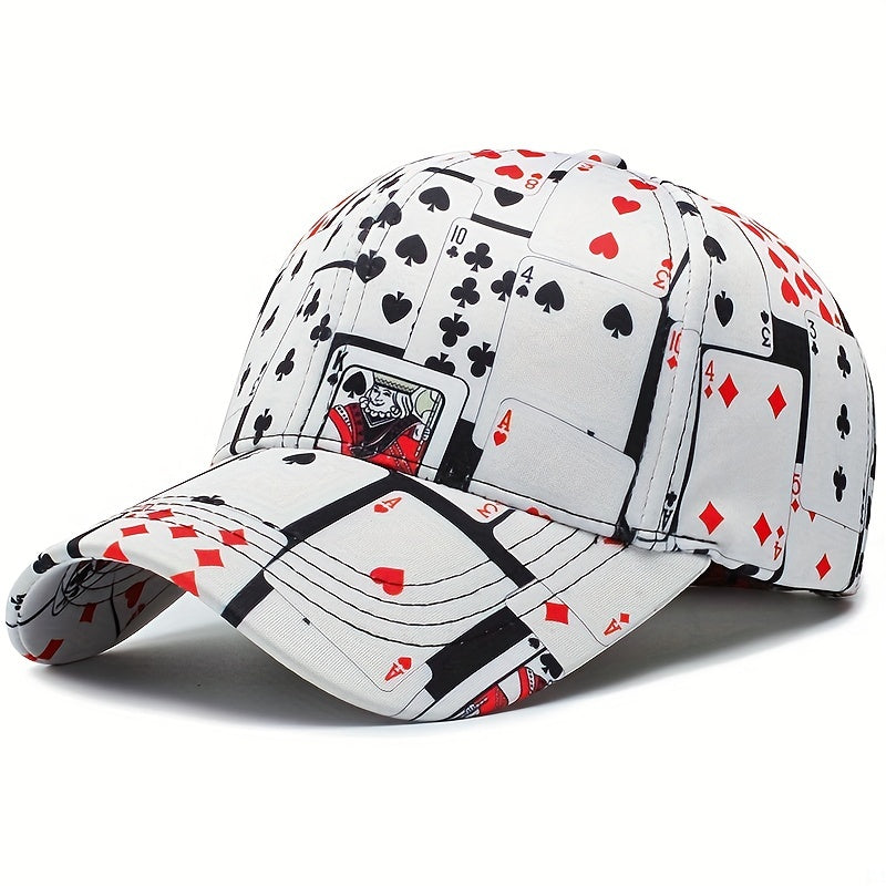 Unisex Poker Embroidered Baseball Cap for Outdoor Sport