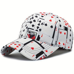 Unisex Poker Embroidered Baseball Cap for Outdoor Sport