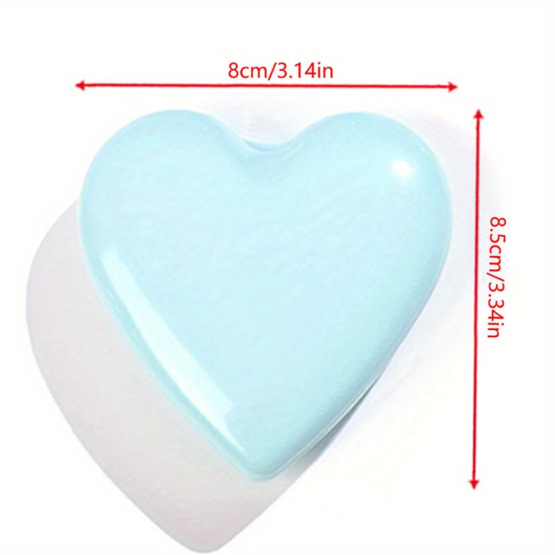 Heart Shape Folding Hair Brush Mirror Set Portable Travel Styling Accessories