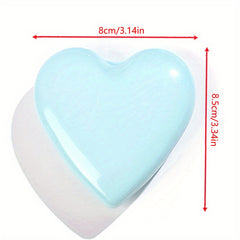 Heart Shape Folding Hair Brush Mirror Set Portable Travel Styling Accessories