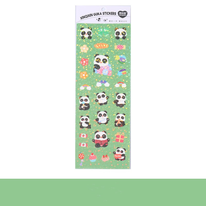 Cute Cartoon Animals Ribbon Sticker Set