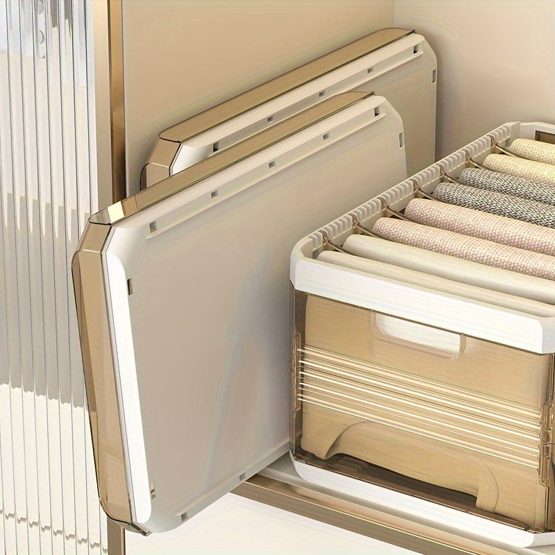 Wardrobe Clothes Pants Storage Box for Jeans Layered Organization