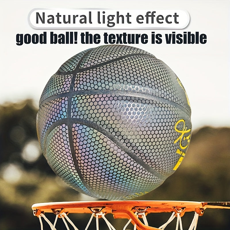Size 7 Reflective Colorful Basketball Anti Slip Wear resistant Ball