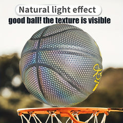 Size 7 Reflective Colorful Basketball Anti Slip Wear resistant Ball