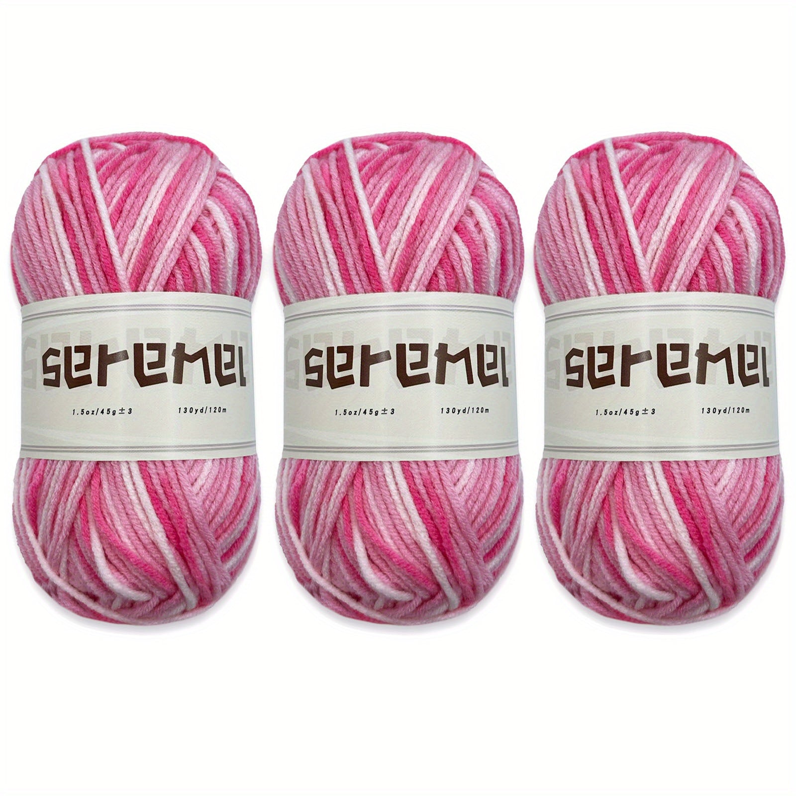 3pcs Colorful Acrylic Yarn 5 ply Soft Yarn For Crocheting And Knitting