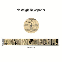 1pc Washi Retro Style Tape for DIY Crafts Gift Wrapping