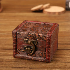 Retro Wooden Box Hand Jewelry Box Small Storage Box Treasure Box Vintage