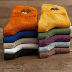 5 Pairs Cartoon Bear Socks Cute & Cozy Women's Stockings