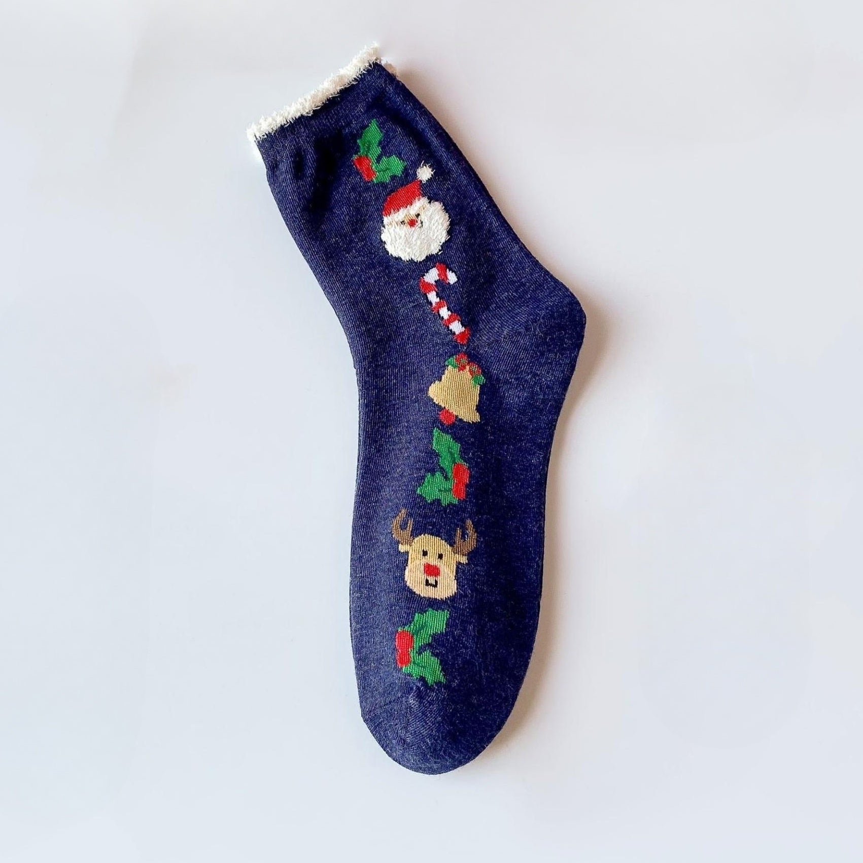 5 Pairs Christmas Print Socks Women's Stockings & Hosiery