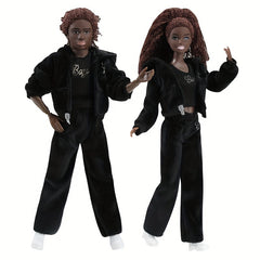Male Female Doll Clothes Velvet Sportswear Set Halloween Gift