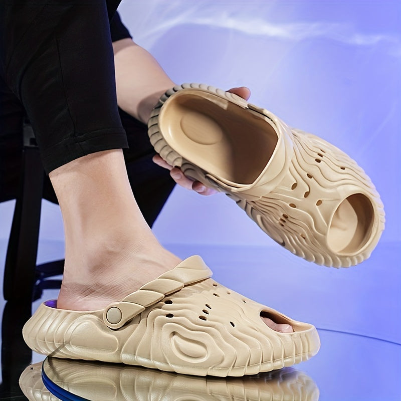 Men's Lightweight Non Slip Sandals Quick Drying Comfy Slides Beach Shoes