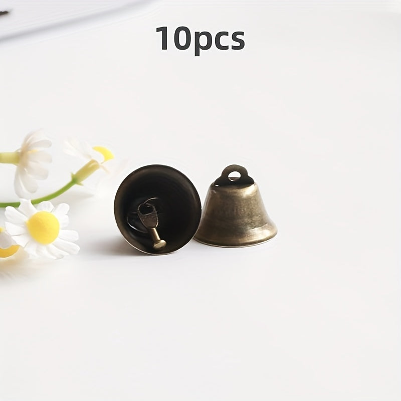 10pcs Bronze Bells Festive Dog Doorbell Window Pendants DIY Wind Chimes