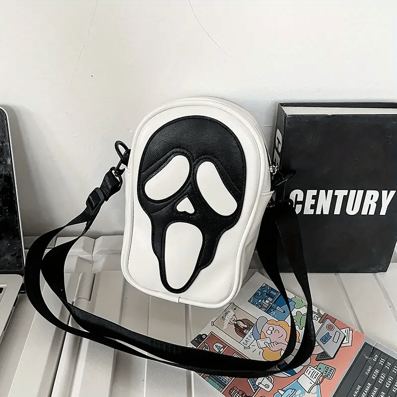 Funny Skull Shoulder Bag Halloween Purse Crossbody Shoulder Bag