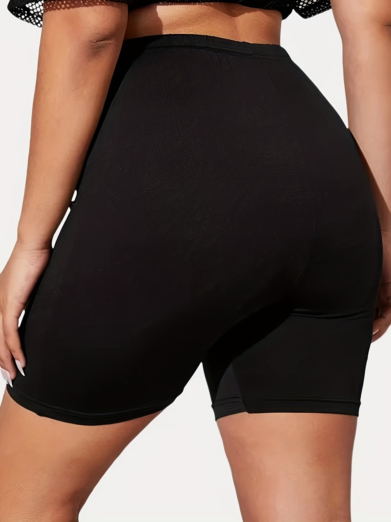 High Rise Stretchy Skinny Biker Shorts