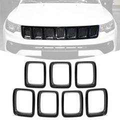 7pcs Grille Inserts Grill Cover Protective Casing Exterior Accessories
