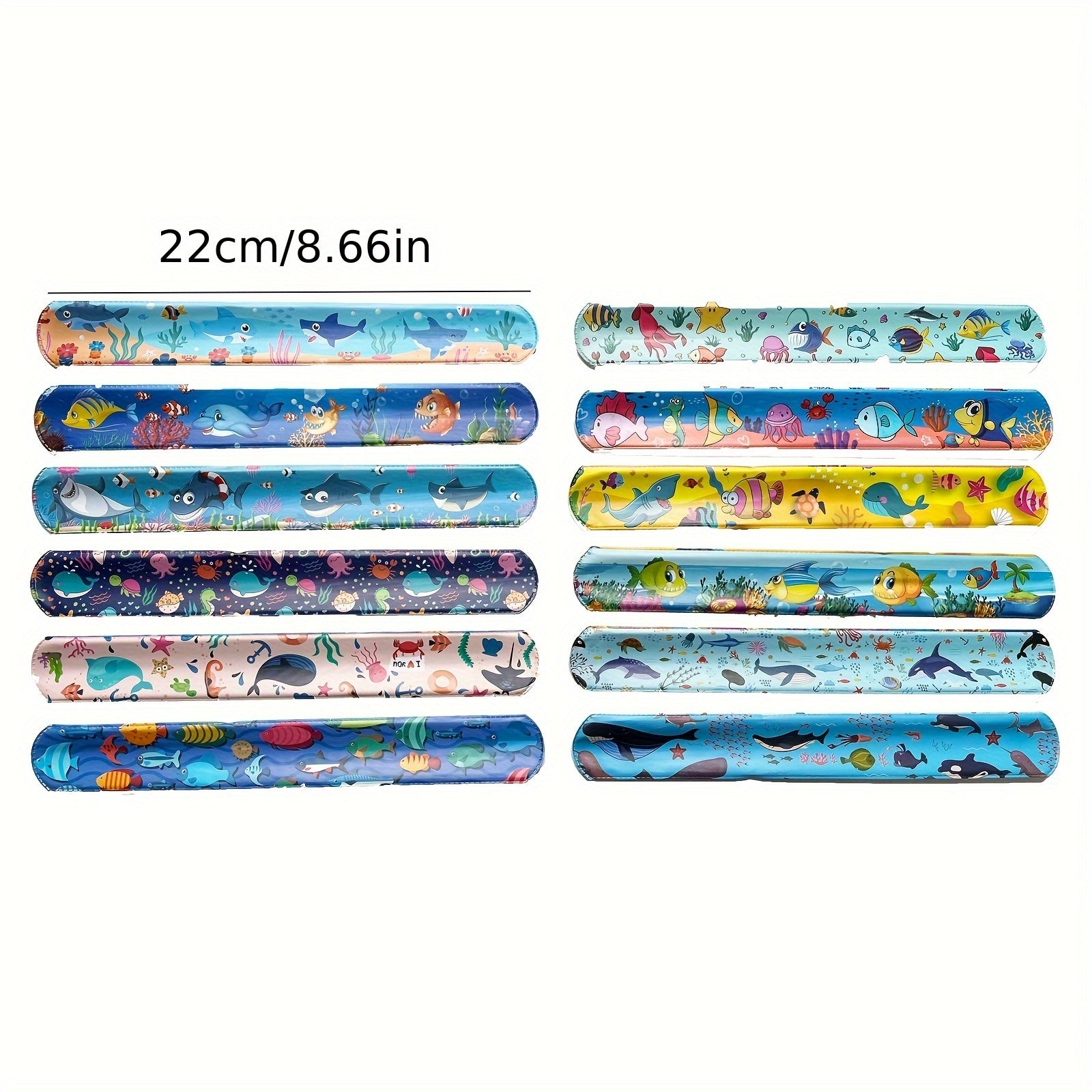 24pcs Ocean Animal Slap Bracelets Marine Life Designs Birthday Party Favors