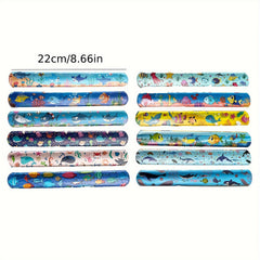 24pcs Ocean Animal Slap Bracelets Marine Life Designs Birthday Party Favors