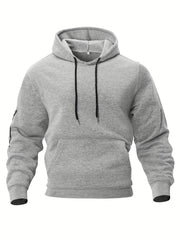Muscle Bull Print Hoodie Men Graphic Hooded Pullover Kangaroo Pocket