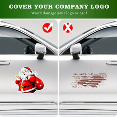 2pcs Santa Claus Christmas Decorations Reflective Sticker