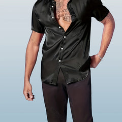 Men's Summer Party Casual Short Sleeve Button Up Shirt