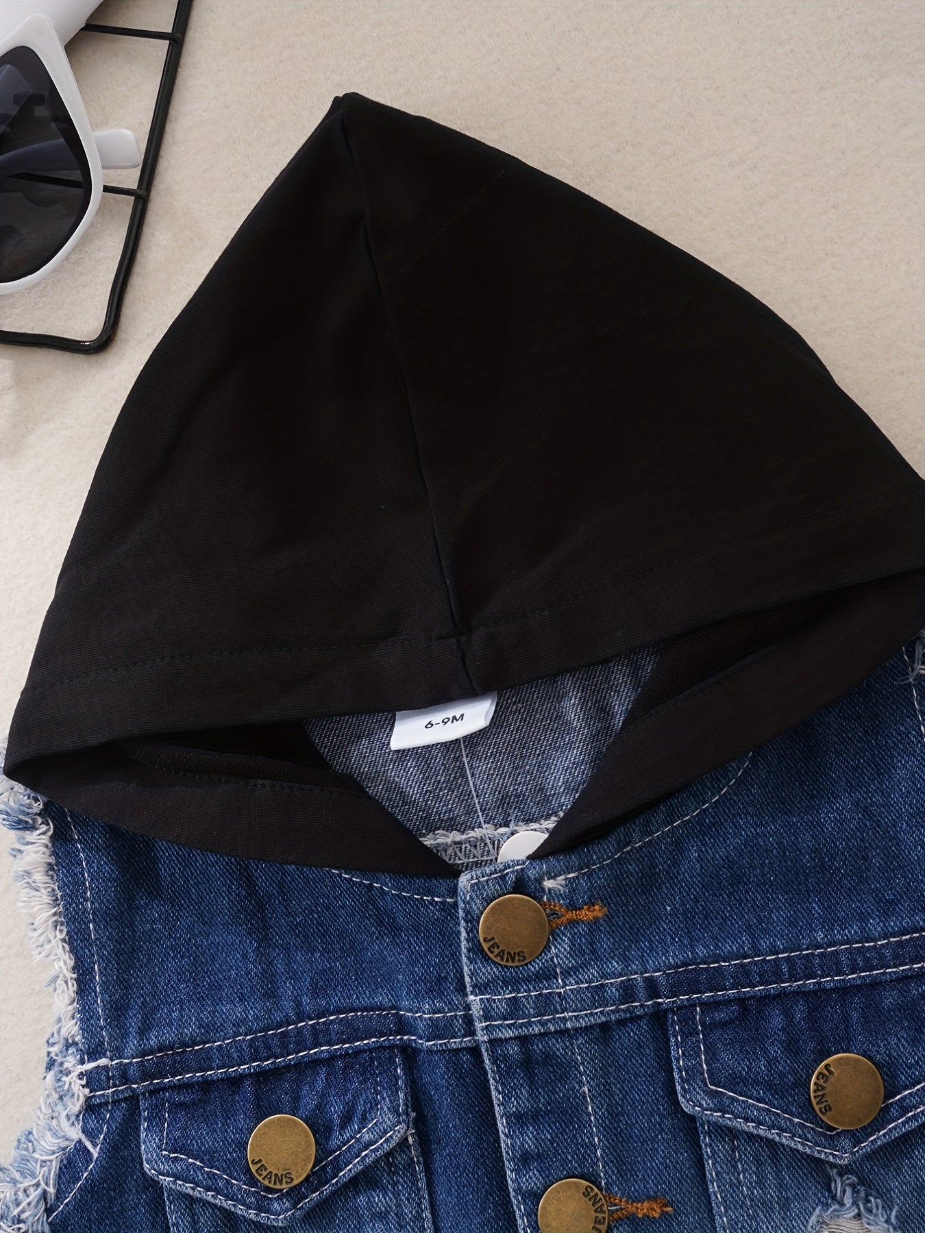 Toddler Girls Hooded Denim Jacket