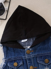 Toddler Girls Hooded Denim Jacket
