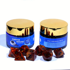Coffee Dice Set w/ Bottle for Tabletop Games