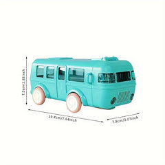 500ml Bus Shape Water Bottle with Straw