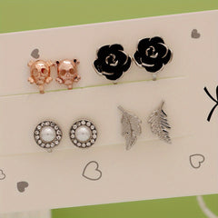 4 Pairs Hypoallergenic Ear Clips For Teens Girls Celtic Knot Gothic