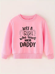 Daddy's Girl Letter Print Baby Sweatshirt