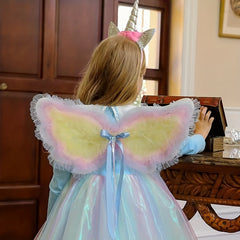 3pcs Colorful Wings Unicorn & Hair Hoop & Costume Fairy Magic Wand