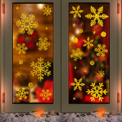 Glitter Snowflake Window Clings Set