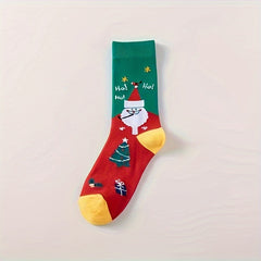 5 Pairs Christmas Print Socks Women's Stockings