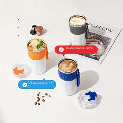 316 Stainless Steel Vacuum Coffee Cup 400ml Portable Leakproof Insulation Water
