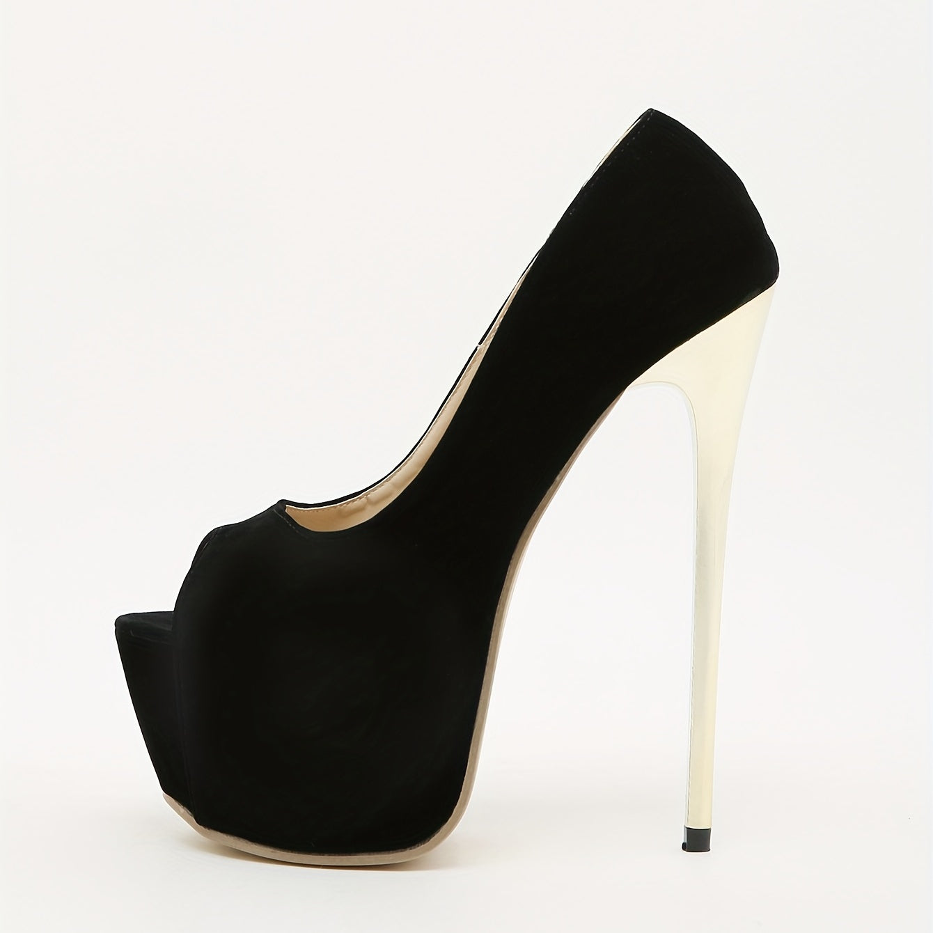 Women's Peep Toe Stiletto Heels Slip On Platform Pumps