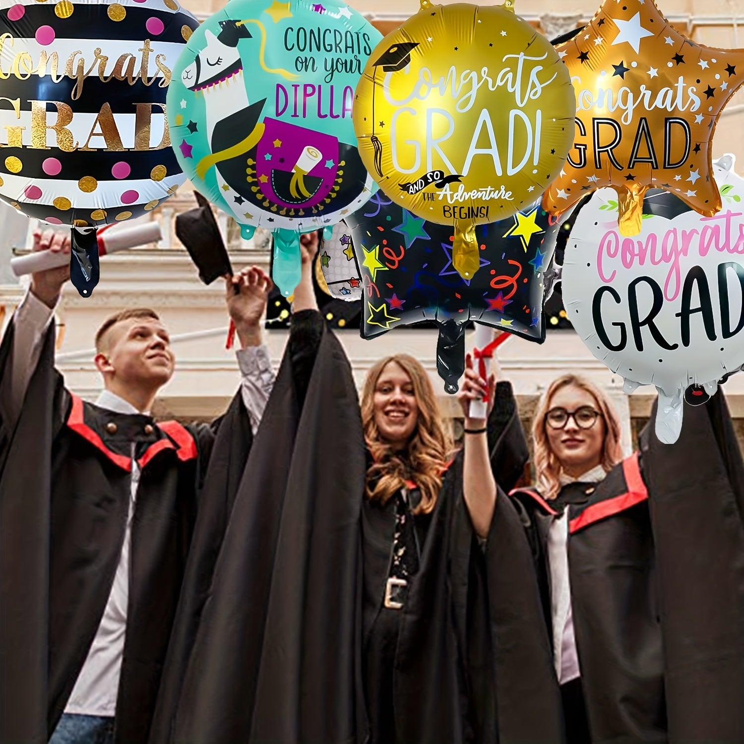 7 Pcs Graduation Foil Balloon Class Of 2022 Congrats Grad Trophy Mylar Balloons