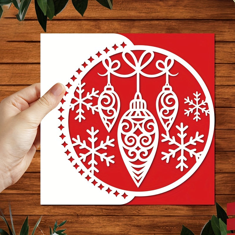 Christmas Snowman Tree Invitation Metal Cutting Dies