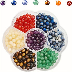 100pcs 7 Chakra Natural Stone Beads Crystal Energy Healing DIY Jewelry Making