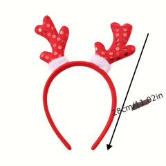 Christmas Headband Snowmen & Reindeer Horns for Old People