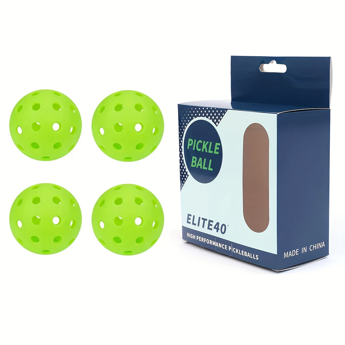 40 Hole Pickleballs for Outdoor Indoor Play USAPA Regulations 4-Pack