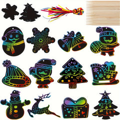 Christmas Scratch Painting Paper DIY Doodle Painting