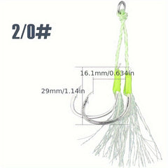 Steel Fishing Assist Hooks Luminous Fishing Hook Fishing Accessories