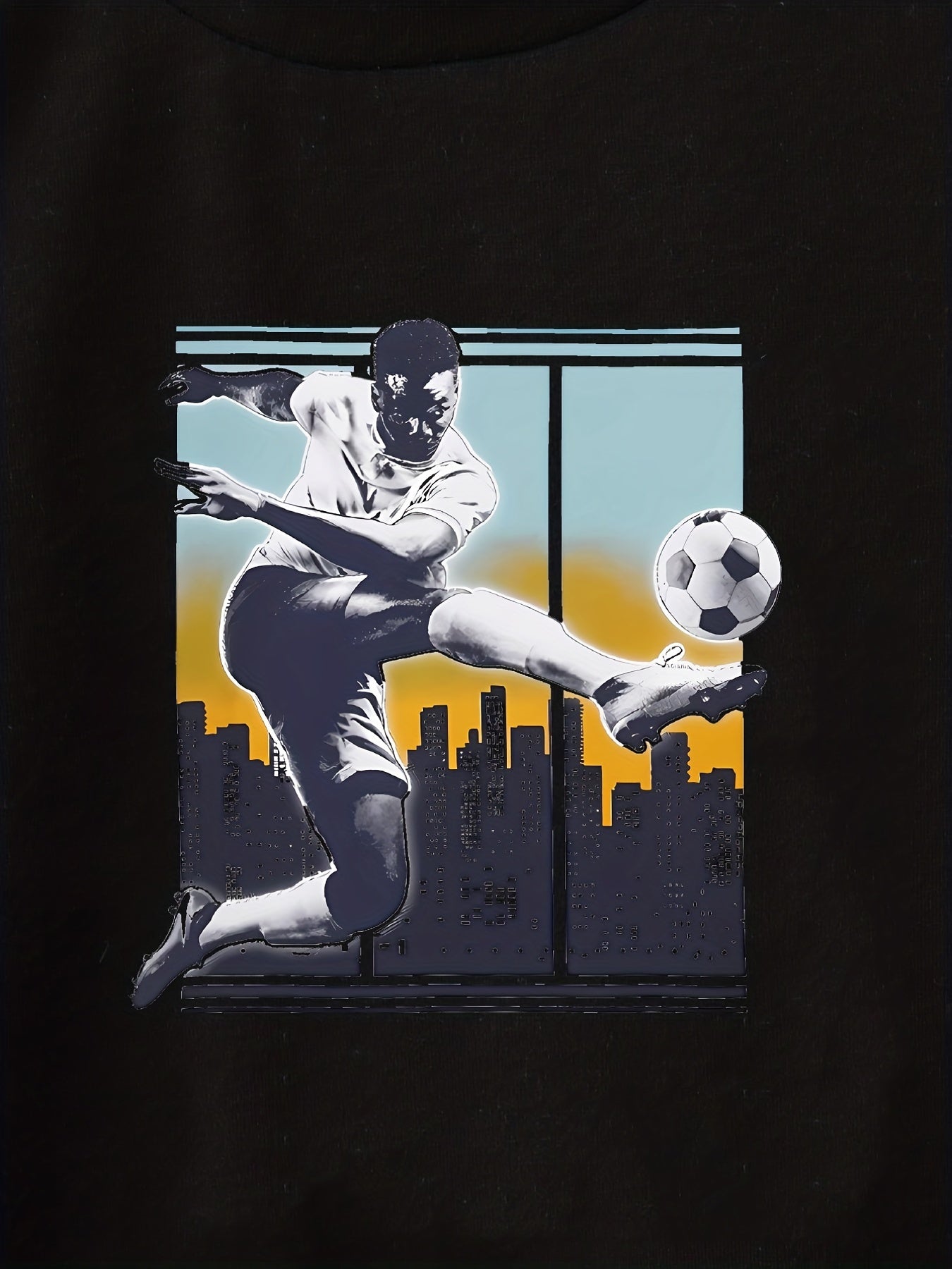 2pcs Boys Football Player Short Sleeve Tees & Shorts Sets Summer Outfits