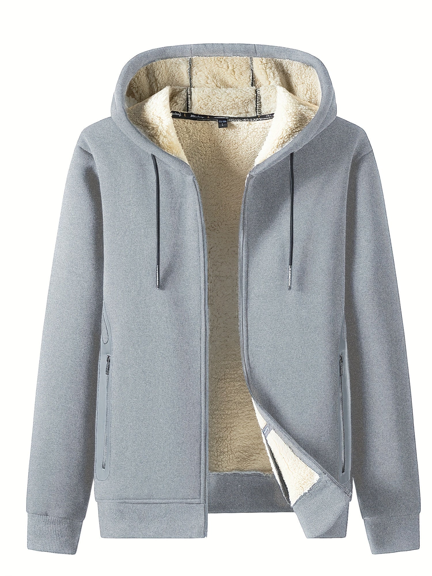 Men's Fleece Thermal Hooded Jacket for Winter