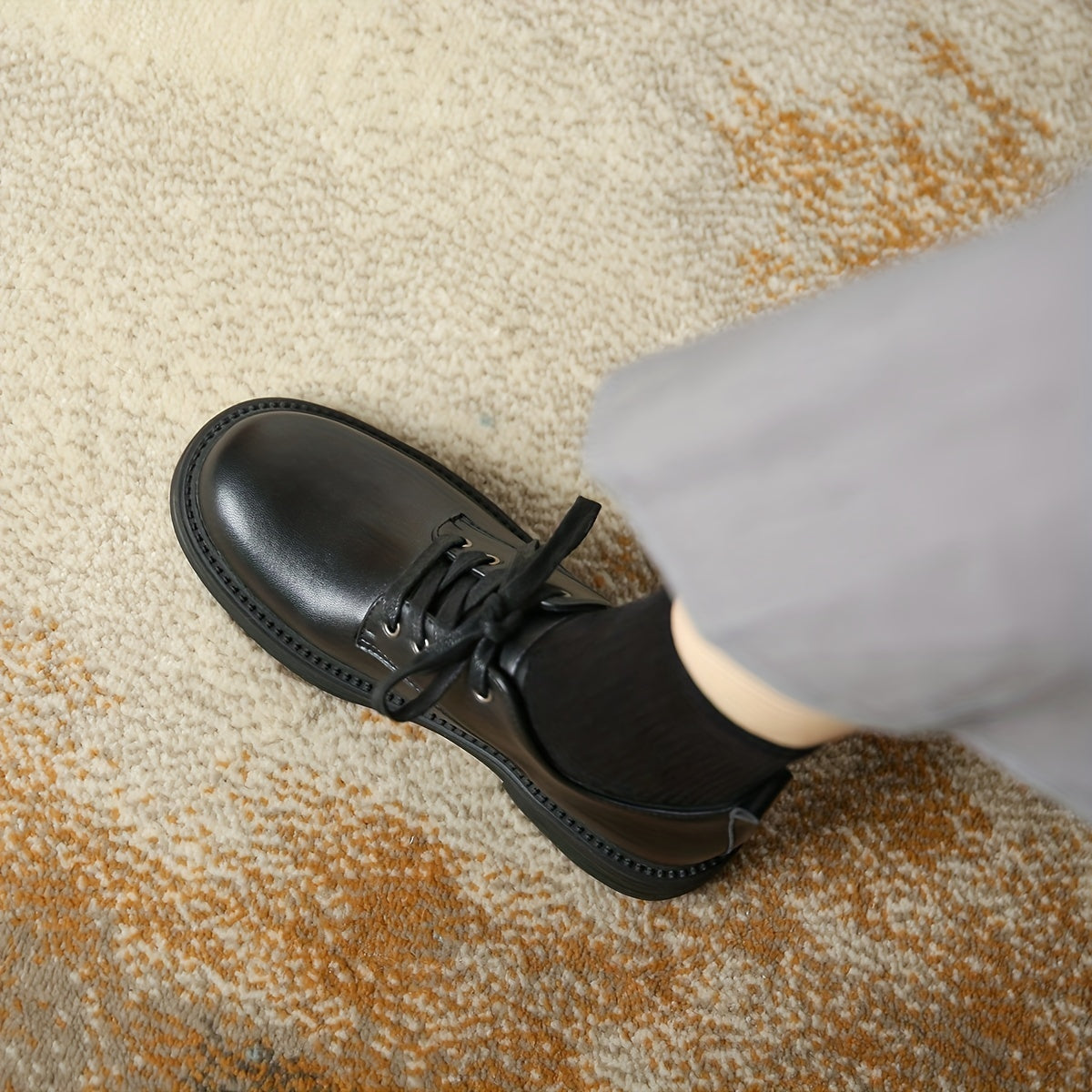 Women's Lace Up Oxfords Comfortable Plain Toe Shoes